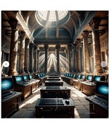 Temple Of Technology Poster - 33.1&quot; x 33.1&quot; - Semi Gloss - $52.54 CAD