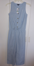 NAUTICA GIRL&#39;S BLUE COTTON/POLY SLEEVELESS ROMPER-L(12/14)-NWT-$44-CUTE - $16.69