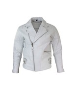 Men &amp; Women Leather Jacket Vintage Biker Café Racer Designer Distressed ... - $277.46 CAD