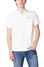 Napapijri Men Polo White Designer Shirt Logo 2025 Collection - $1,423.20 MXN