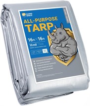 GUARD SHIELD Heavy Duty Tarp 16x16 Feet Silver Multi Purpose Thick Water... - $1,009.37 MXN