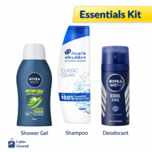 Men's Shower Essentials Travel Kit -  Toiletries Set Nivea Head &amp; Shoulders - $13.24