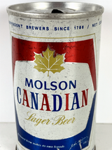 Molson Canadian Beer Can Vintage 12oz Steel Flat Top Canadian Lager - $4.76