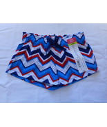 Okie Dokie Girls Americana Shorts Size S4 Preschool Blueprint Chevron NEW - £5.67 GBP
