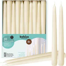 BOLSIUS 30 Count Household Ivory Taper Candles - 10 Inches - Premium Eur... - £35.96 GBP