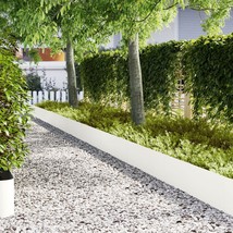 vidaXL Lawn Edgings 20 pcs White 39.4x0.2x11.8 in Plastic - $553.96 CAD