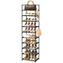 Narrow Shoe Rack 10 Tiers Tall Shoe Rack For Entryway 20 24 Pairs Shoe &amp;... - £32.16 GBP