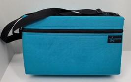  Vintage Starite Turquoise Blue Nylon Storage Casette Tape Holder Carry ... - $24.18