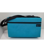  Vintage Starite Turquoise Blue Nylon Storage Casette Tape Holder Carry ... - £19.01 GBP