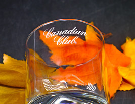 Canadian Club Whisky on the rocks glass. Etched-glass branding. - £28.88 GBP