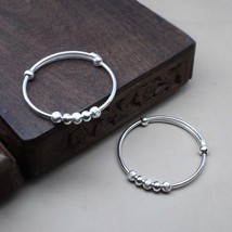 Indian Style Cute Real 925 Sterling Silver Kids Bangles Bracelet Pair - £39.98 GBP