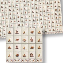 Delft Wall Tile Sheet 34440 Boats Ships World Model Dollhouse Miniatures - £4.20 GBP