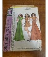 McCall&#39;s Patterns CUT 3541 Misses Junior Petite Top Pants Shirt 1973 Vin... - $7.66