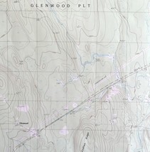 Map Alder Brook Maine USGS 1989 Topographic Vtg Geological 1:24000 27x22&quot; TOPO12 - $44.99