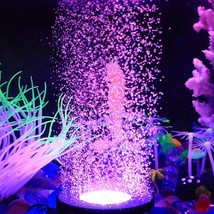 Aquarium LED Light Fish Tank Lamp Air Bubble Stone Submersible Waterproo... - £31.97 GBP