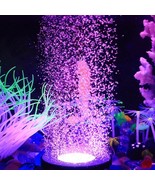Aquarium LED Light Fish Tank Lamp Air Bubble Stone Submersible Waterproo... - £32.65 GBP