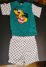 Vintage Disney Babies Size 18 Months Baby Pluto 2 Piece Rare - $29.69