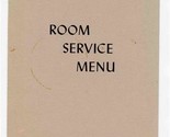 Room Service Menu Sheraton Hotel Alexandria Virginia 1960s  - £14.21 GBP