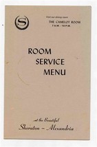 Room Service Menu Sheraton Hotel Alexandria Virginia 1960s  - £14.01 GBP