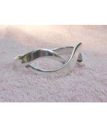 Estate Vintage STERLING Silver 925 Infinfity CUFF BRACELET Bangle Openba... - €56,44 EUR