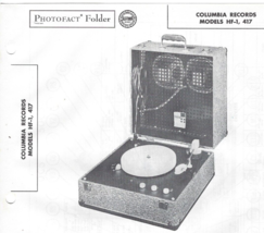 1956 COLUMBIA HF-1 417 Record Player Photofact MANUAL Phono Amplifier Am... - £7.88 GBP