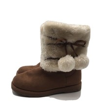 Falls Creek Girls Boot ~ Bree ~ Brown with Faux Fur Upper &amp; Lining Size 3 - £19.39 GBP