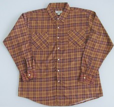 Haband Men&#39;s Cotton Flannel Western Shirt Size Large - $23.00