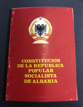 Old Albania BOOK-CONSTITUTION De La Republica Popular Socialista De ALBANIA-1989 - £11.65 GBP