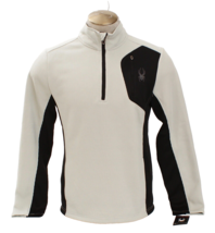 Spyder Men&#39;s M  Gray Black 1/2 Zip Pullover Mid Weight Jacket - £73.99 GBP