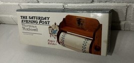 Country Kitchen Paper Towel Holder Normal Rockwell Saturday Evening Post Wooden - £20.98 GBP