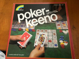 Vintage 1981 Poker Keeno Family Party Game Cardinal Complete  Chips Boards  - $17.82