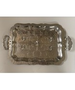 VTG WILD ROSE Hammered Aluminum Serving Tray CONTINENTAL SILVER CO Brill... - $52.62 CAD
