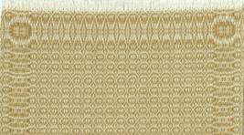 Artisan Handwoven Mini Rug/Table Mat 10&quot; x 10.75&quot; Beige #34, Cotton - £75.93 GBP