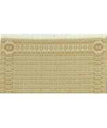 Artisan Handwoven Mini Rug/Table Mat 10&quot; x 10.75&quot; Beige #34, Cotton - $95.00