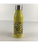 Starbucks Stainless Steel Insulated Water Bottle Yellow Floral Vintage 2002 - £31.12 GBP