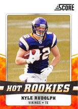 2011 Score Hot Rookies #18 Kyle Rudolph RC Rookie Card Minnesota Vikings  - £0.75 GBP