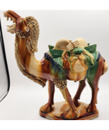 Large 13&quot; Tang SANCAI CAMEL Chinese Majolica MARKED SIGNED Beautiful Detail - £106.15 GBP