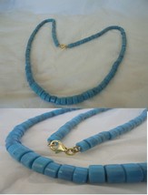 NECKLACE in TURQUOISE and Silver sterling 925 gold plated form Native Indians of - £47.02 GBP