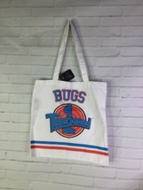 Space Jam Tune Squad Bugs Bunny Logo Fabric Shopper Tote Bag Gift Double Handles - £10.90 GBP