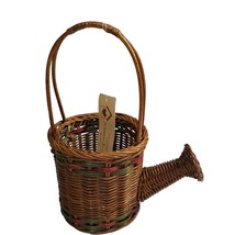 Vintage Basket Watering Can Shape Water Can Gardener Plant Holder Spout ... - £9.34 GBP