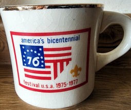 Boy Scouts Bicentennial 76 Festival USA 1975-1977 Ceramic Mug CRAZING FLAW - $7.59