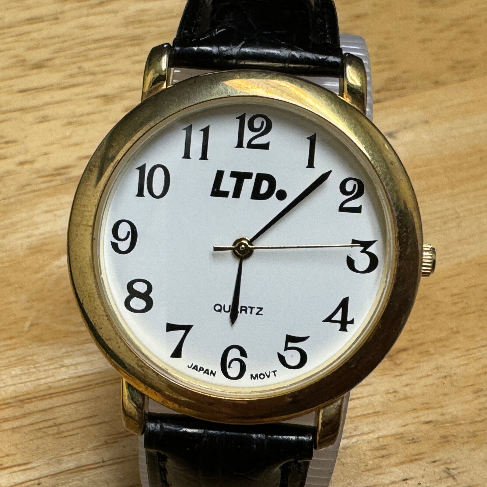 LTD Quartz Watch Men Gold Tone Japan Movt and 50 similar items