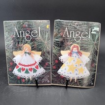 Lot of Two (2) Counted Cross Stitch Needlepoint Angel Christmas Holiday ... - £7.86 GBP