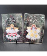 Lot of Two (2) Counted Cross Stitch Needlepoint Angel Christmas Holiday ... - €8,53 EUR