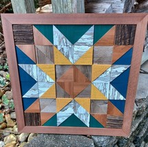 Wood Quilt - Star Quilt featuring Barn Wood - £47.95 GBP