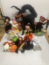 Lot Of 10 Annalee Dolls Halloween Mouse Pumpkin Black Cat Witch (E) - $79.19