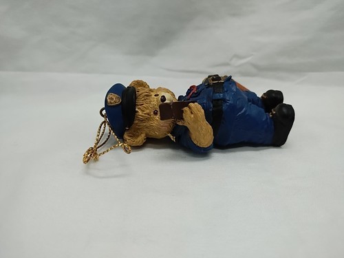 Vintage Bear Policeman Christmas Holiday Ornament 3" Item image 6
