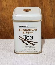 Vintage Wagners Cinnamon &amp; Spice Tea Canister Advertising Tin - £9.81 GBP