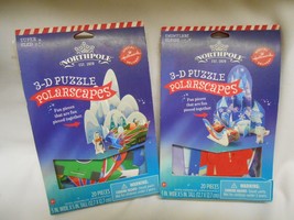 lot 2 New Hallmark Northpole 3-D Polarscapes Connect Puzzles  Stocking Stuffer - £8.88 GBP