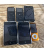 Lot of 6 Apple iPod MP3 Music Players Untested For Parts Or Repair  Bigg... - £32.17 GBP